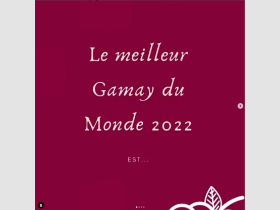 Le Meilleur Gamay du monde 2022 a été produit au Domaine Nicolas Boudeau !